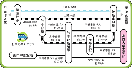 常盤キャンパスアクセス図